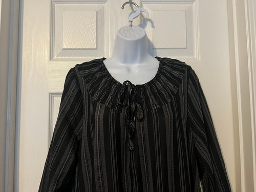 TERRA SKY PLUS SIZE BLACK/GRAY PEASANT MAXI DRESS SZ 0X - Picture 6 of 8