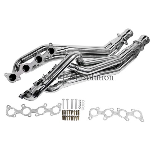 Stainless Steel Exhaust Header Set Polished for 2011-2016 Mustang GT 5.0L/V8 - Picture 4 of 9
