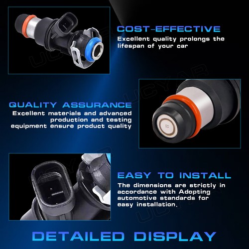 8 Upgrade Fuel Injector fits 2001 02 03 04 05 2006 GMC Sierra 1500 4.8L 5.3 6.0L - Picture 8 of 10
