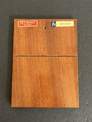 Vintage Hummel Wooden 6x4.5” Inlay/photo, Made In Italy W/built In Stand! NICE! - Picture 7 of 7