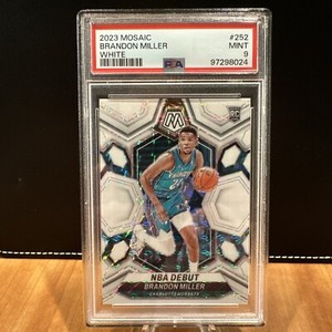 2023 Panini Mosaic Brandon Miller #252 White #9/25 Mint PSA 9