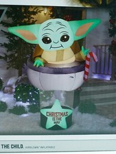 Star Wars The Child Baby Yoda Inflatable Gemmy Christmas Decoration Big Airblown