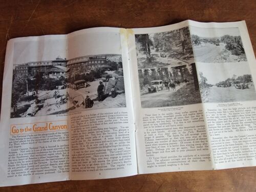 Santa Fe Railroad, Grand Canyon Outings Vintage 1923 Travel Map Brochure - Bild 3 von 12