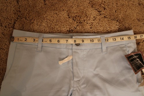 Dickies Girl's Size 7 Pants  Stretch Fabric Waist 32"x Inseam 24" Light Blue - Picture 3 of 9