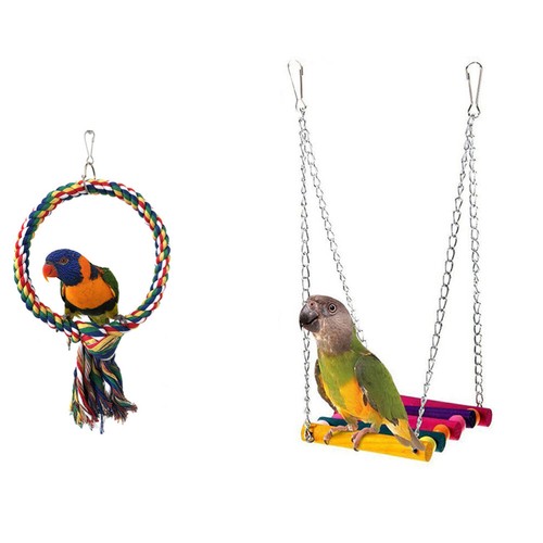 Pet Bird Parrot Perruche Perruche Cockatiel Cage Hamac Swing Jouet ventes exceptionnelles Suspendu