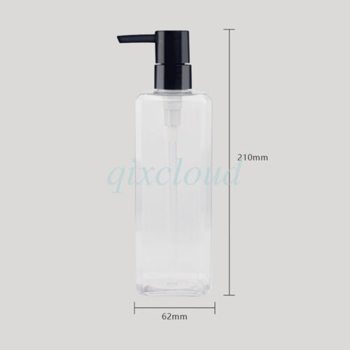 Bottiglie pompa lozione PET trasparente ricaricabile 500 ml crema gel contenitori cosmetici - Foto 2 di 12
