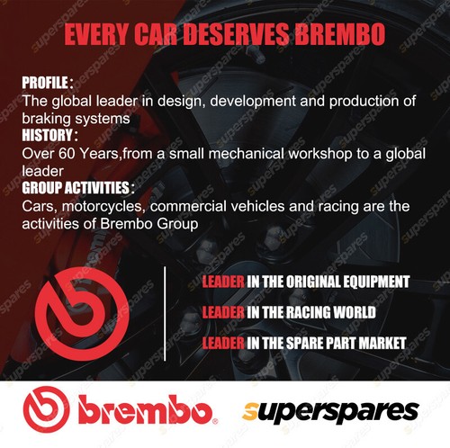 Rear Brembo UV Disc Rotors NAO Brake Pads for Alfa Romeo Mito 955 1.3L 1.4L 1.6L - Picture 4 of 4