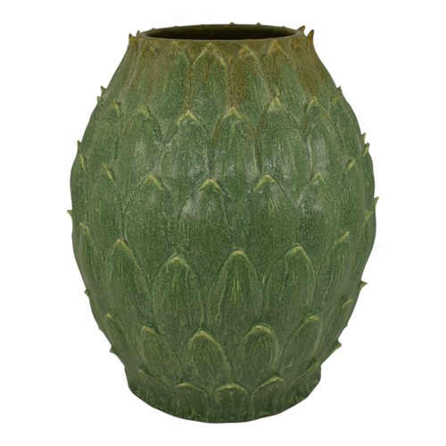 Jonathan White Odd Inq Studio Art Pottery Matte Green Artichoke Ceramic Vase - Picture 3 of 6