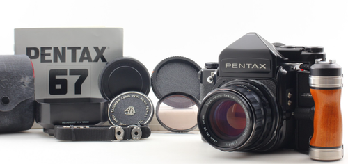 [Mint w/Hood + Grip] Pentax 67 6x7 Late TTL MUP SMC T 105mm f2.4 Lens From JAPAN
