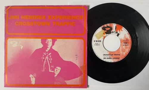 Jimi Hendrix: 1968 France Barclay PS 45: Crosstown Traffic / Gypsy Eyes _NM/VG