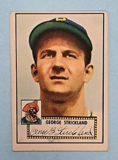 1952 Topps George Strickland Red Back #197 Card B