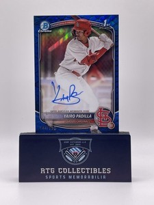 Yairo Padilla - 2025 Bowman Chrome Blue Reptilian Auto! #CPA-YP 144/150