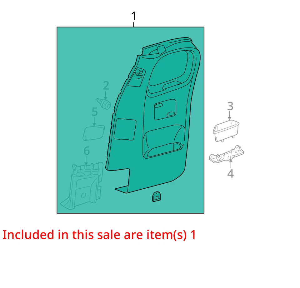 Panel de moldura de puerta de pasajero trasero derecho con JBL gris doble cabina para TOYOTA TACOMA 12-15 Foto 4 de 4