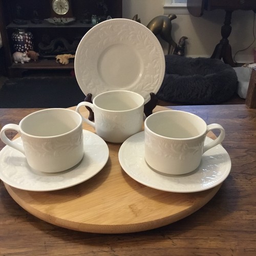 {3} Juegos de hermosas tazas y platillos planos de guirnalda de Sango - Imagen 9 de 9