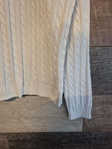 Suéter Grande Lauren Ralph Lauren Etiqueta Verde Blanco Tejido con Cable - Imagen 5 de 15