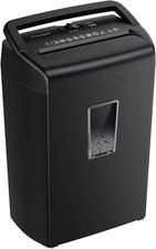 Bonsaii 10-Sheet Cross Cut Paper Shredder, 5.5 Gal 1 0 Sheet Crosscut, Black 
