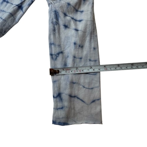 FREE PEOPLE Gr. XS LA LIVIN COASTAL 3/4 ARM JERSEY TEE TYE DYE INDIGO Batwing - Bild 9 von 11