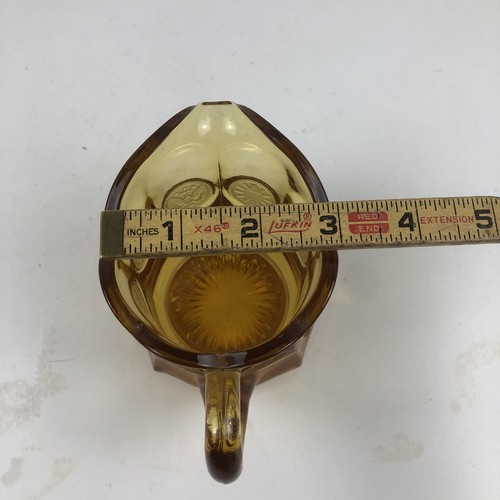 VTG Amber Fostoria Coin Glass Creamer - Picture 11 of 11