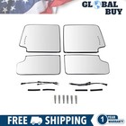 New Towing Mirror Glass 4 Clip Mount Heated Upper & Lower Kit For 2014-2018 GM