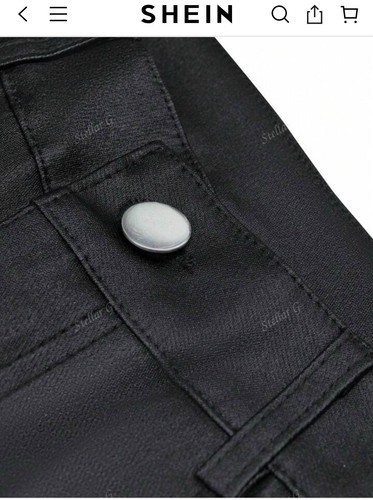 SHEIN, High Waisted Faux Leather Pants Black Size XS New - Picture 4 of 4