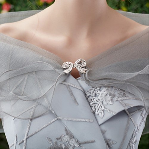 Women Evening Party Shrug Solid Color Shawl Dress Cover Up Shoulder Cape Wedding - Bild 6 von 26