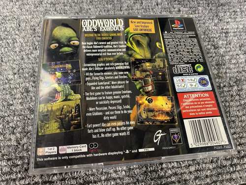 ddworld Abe's Exoddus PS1 PlayStation 1 Game PAL Good Condition Platformer - Bild 2 von 5