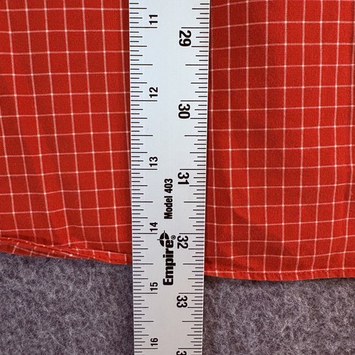 Camicia LL Bean con bottoni uomo grande alta rossa check manica lunga tasche casual - Foto 6 di 7