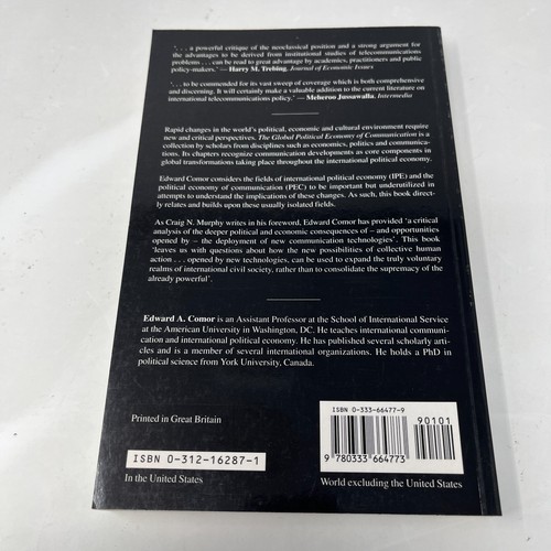 Die globale politische Ökonomie der Kommunikation Edward A Comor Erstausgabe PBK 1996 - Bild 2 von 10