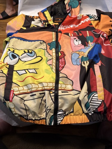 Members Only X Nickelodeon SpongeBob Patrick Windbreaker Jacket Size Small 2022 - Picture 18 of 23