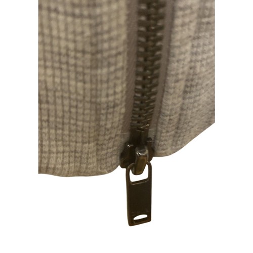 Zella Women Gray End On End Stripe Vest Small Cotton Fleece - Picture 4 of 14