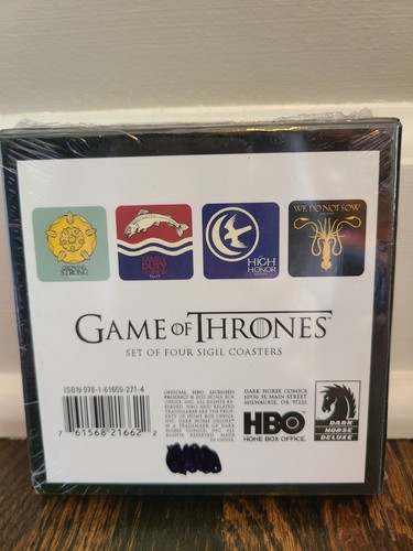 Juego de Tronos Juego de Cuatro Posavasos Sigil Casa HBO 2012 - Imagen 2 de 3