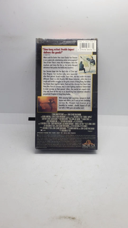 Double Impact (VHS, 1997, Movie Time) New - Image 2 of 3