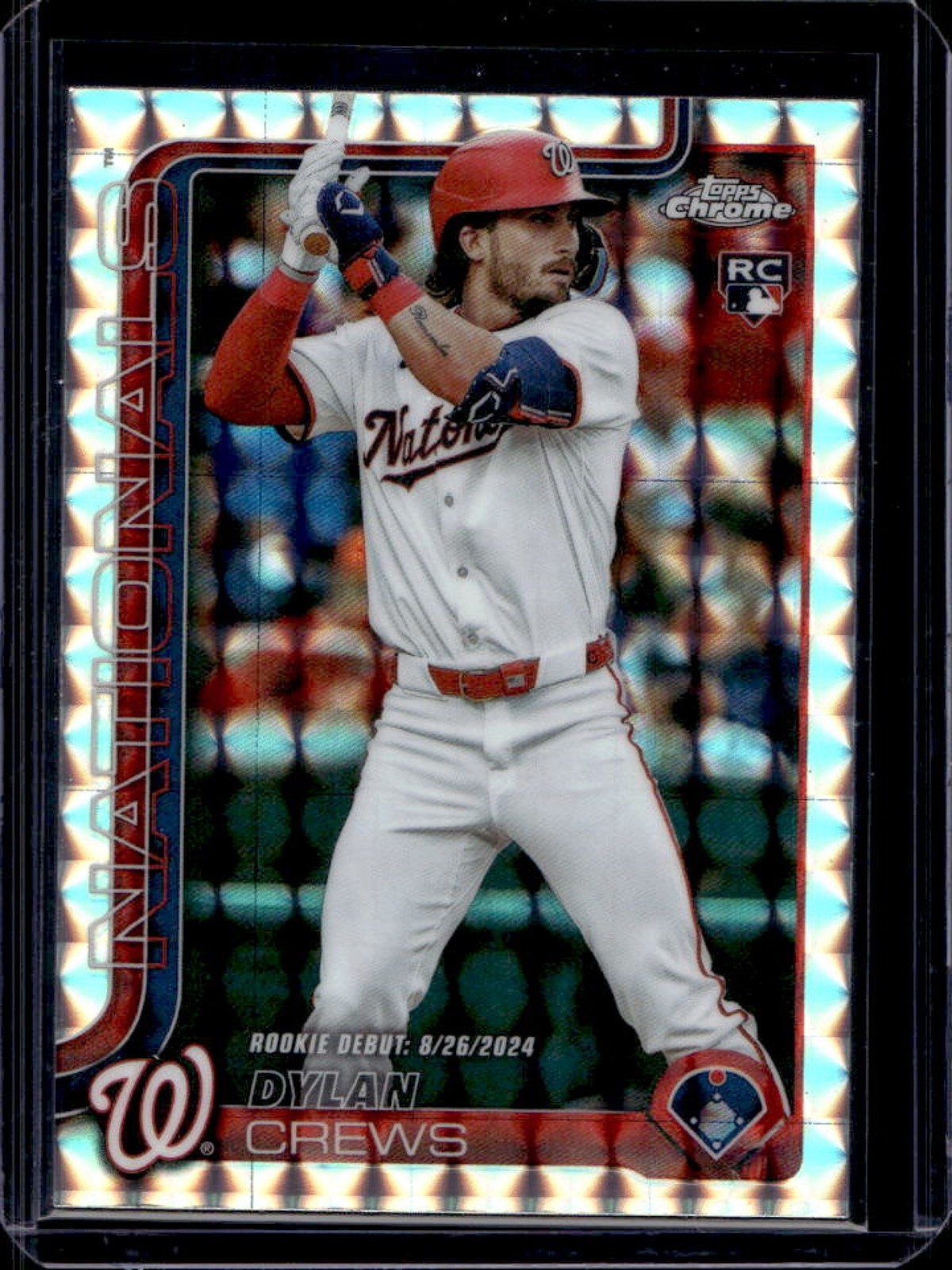 2025 Topps Chrome Update Dylan Crews RC Geometric Refractor #USC190 Nationals