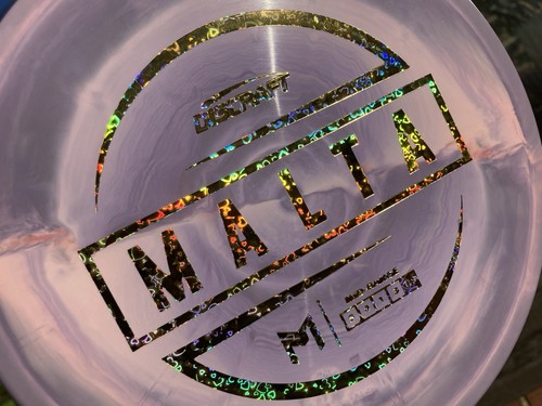 Discraft Paul McBeth Malta-Swirly Purple and Pink w Gold Hearts Foil - Picture 2 of 8