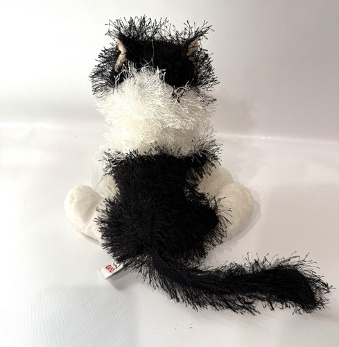Ganz Webkinz HM016 Black White Fuzzy Cat Kitten Plush Stuffed Animal Toy NO CODE - Picture 4 of 13
