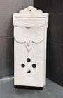 Vintage Flip Top Letter Box Heavy Silver Metal Mailbox