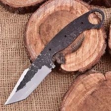 8'' 1095 High Carbon Steel Knife Blank Blade DIY Bushcraft Hunting Knife Making