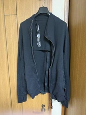 BORIS BIDJAN SABERI Zipper1 Black Zip-Up Size 2 Cotton 100%