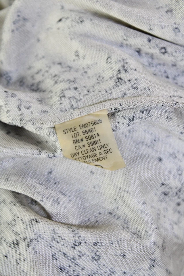 Vestido para mujer Elie Tahari texturizado sin mangas con patrón de cuello en V crema talla M Foto 4 de 4