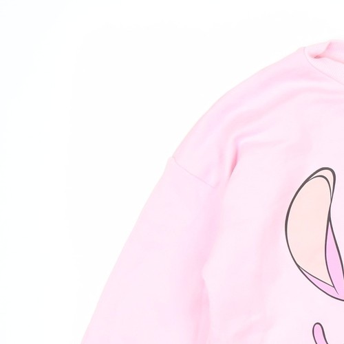 Disney Pink Angel Girls Pullover Sweatshirt, M, Graphic Print - Picture 12 of 12