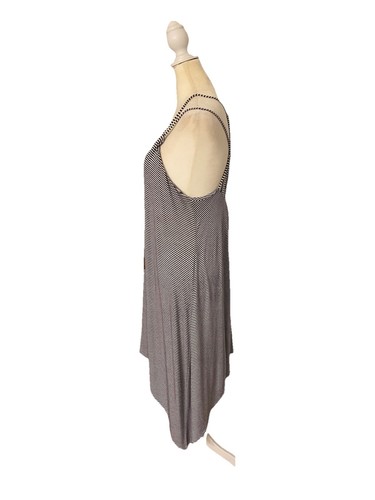Vestido Sperry Preppy Piña Azul Marino Blanco Rayas Espalda Cruzada Talla L- NUEVO CON ETIQUETAS *DEFECTO* - Imagen 3 de 10