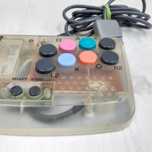 LOT 2 HORI COMPACT JOY STICK Clear Fighting Controller PS1 2 SONY Playstation - Picture 4 of 23