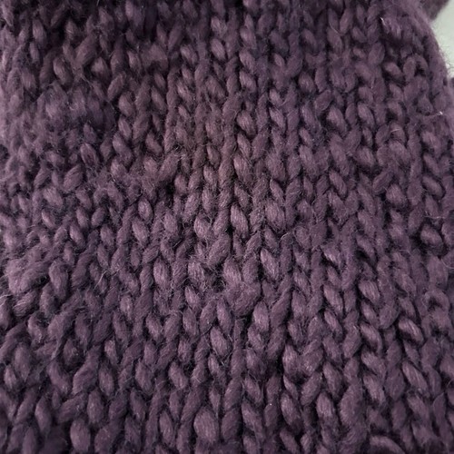 North Face Scarf Cable Knit Winter Fringe Dark Purple Long - Picture 4 of 6