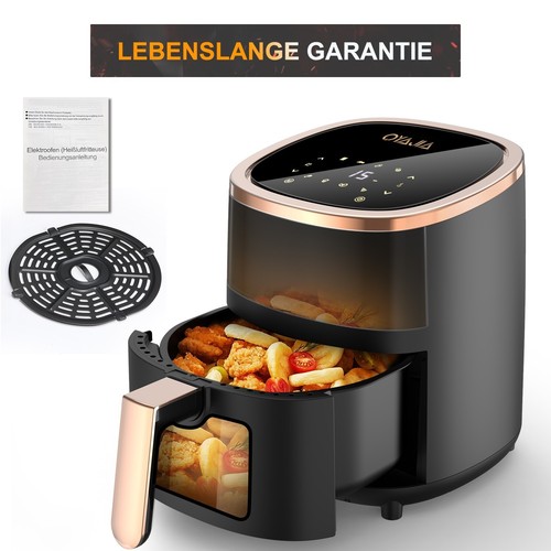 OYAJIA Heißluftfritteuse 8in1 Heissluft Friteuse Fritteuse 6L Mini Backofen XXL - Bild 15 von 25