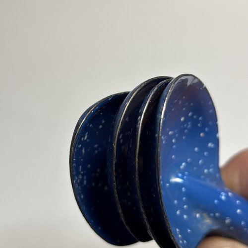 VTG Enamelware Blue Speckled Spoon Enamel Camp Fire Farm House Western 6” LOT x4 - Picture 8 of 16