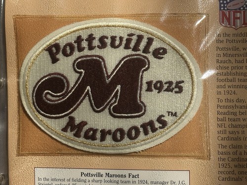 Pottsville Maroons Patch Willabee Ward Golden Age Patch Collection NFL 1925 PA - Picture 1 of 3