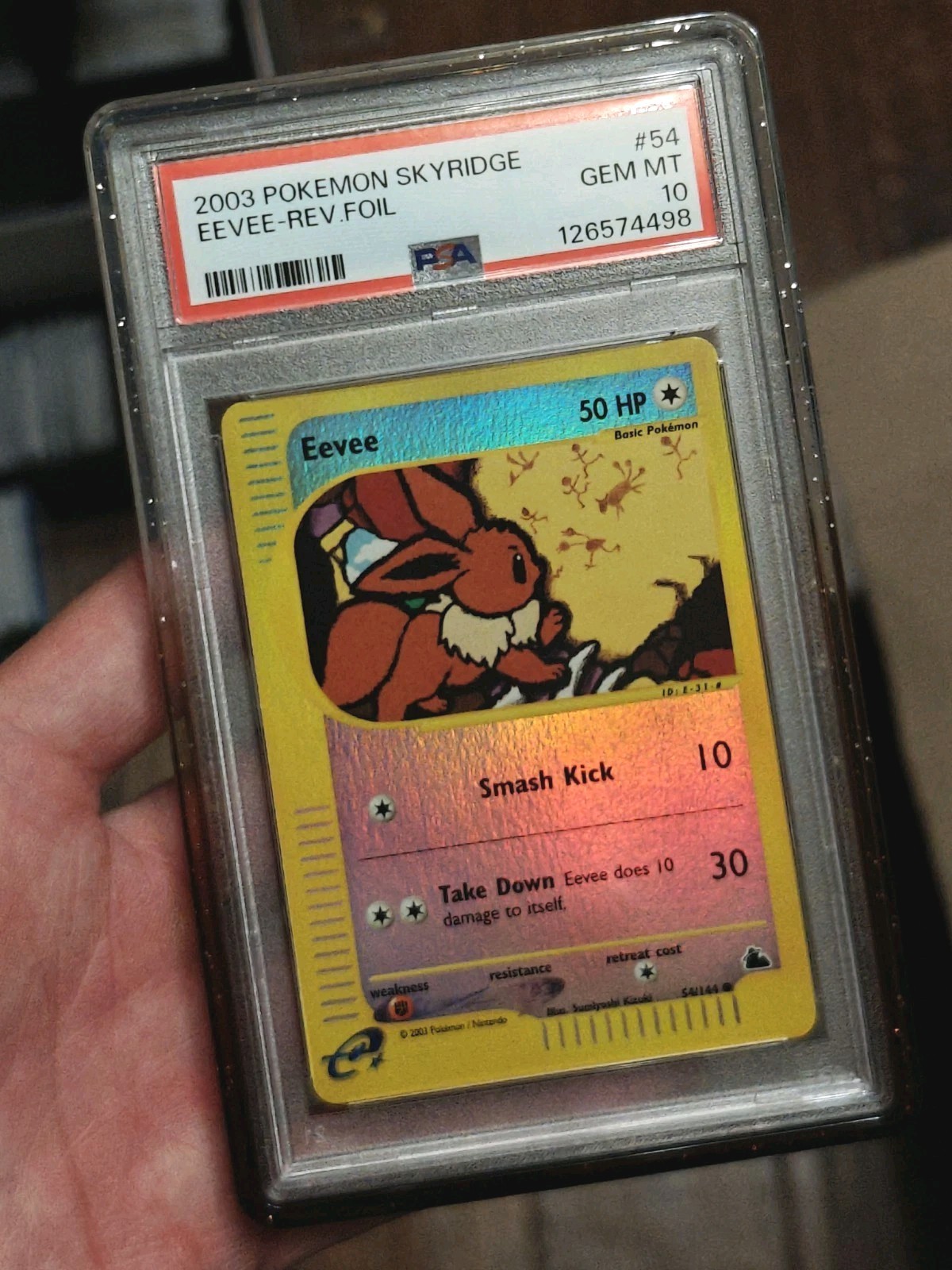 2003 Pokemon Eevee Skyridge Reverse Holo Rev Foil #54 PSA 10 Mint  POP 17