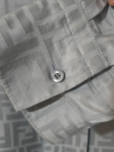 FENDI Zucca  Dress Light blue FF satin crêpe dress 44 Silk Pullover Side Pockets - Picture 20 of 22