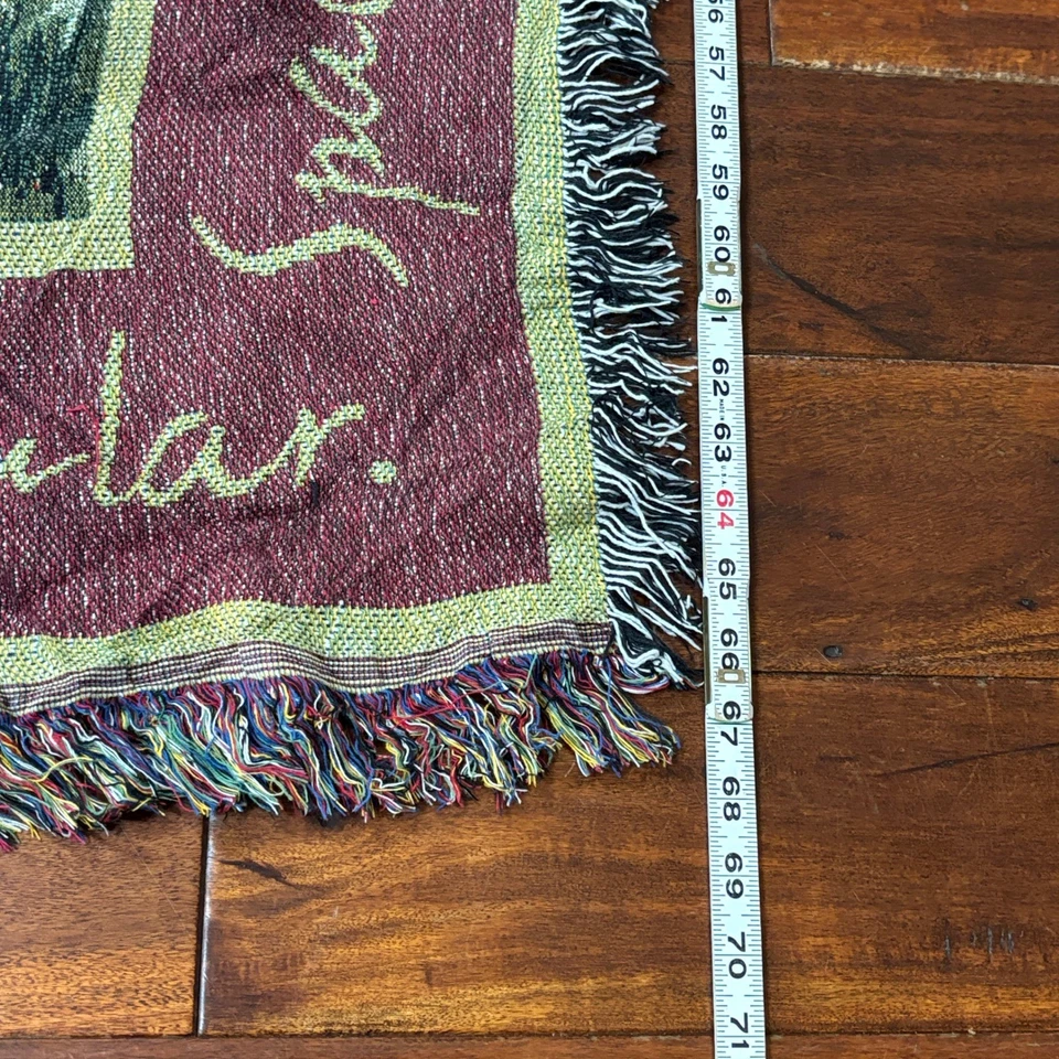 Vintage Castlewood Ranch Woven Tapestry Throw Blanket Scenic Landscape Windmill - Image 3 of 4