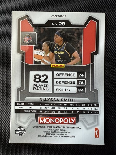 2024 Panini Prizm Monopoly WNBA - NaLyssa Smith #28 Free Parking Prizm - Picture 2 of 2